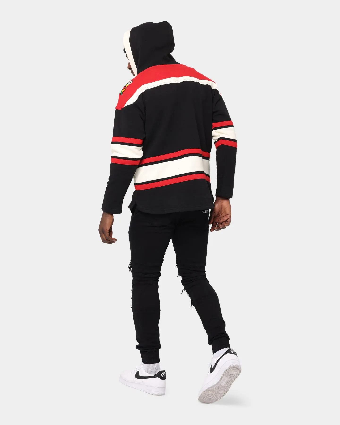 47 Brand Chicago Blackhawks NHL Lacer Hoodie Jet Black/Red