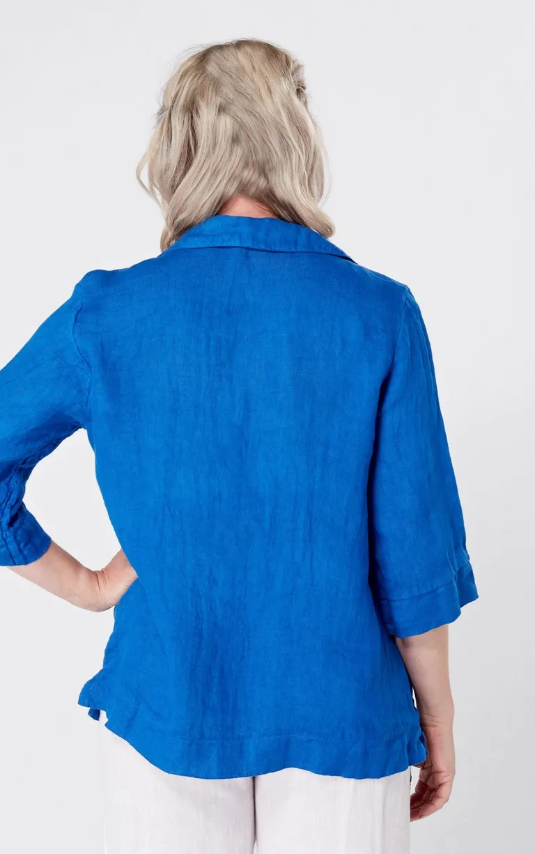 Luca Vanucci shirt 1425, collared linen (2 colors)