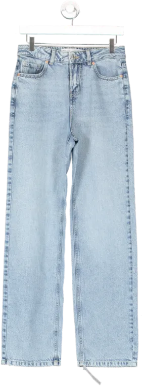 Next Blue Wide Leg Mid Rise Jeans UK 6