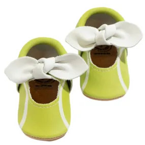 Tennis Match Knotted Bow Baby Shoe